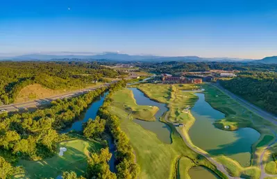 aerial view of Sevierville TN
