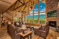 living room of gatlinburg cabin rentals