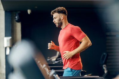 man in fitness center