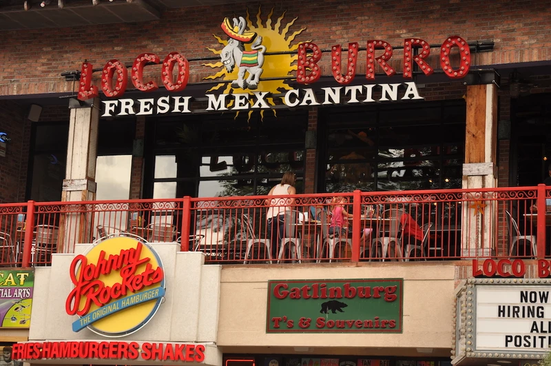 Loco Burro is one of the cheap places to eat in Gatlinburg TN