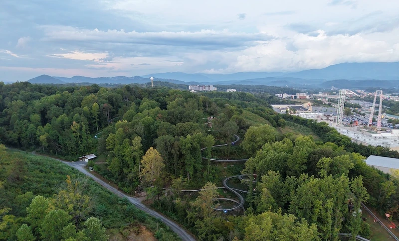 aerial view of pigeon forge