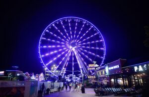 the island in pigeon forge at night