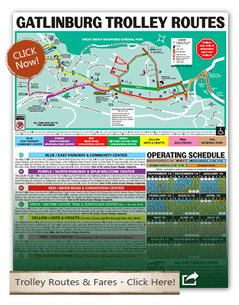 pigeon forge attractions map Smoky Mountains Map Information On The Pigeon Forge Trolley pigeon forge attractions map