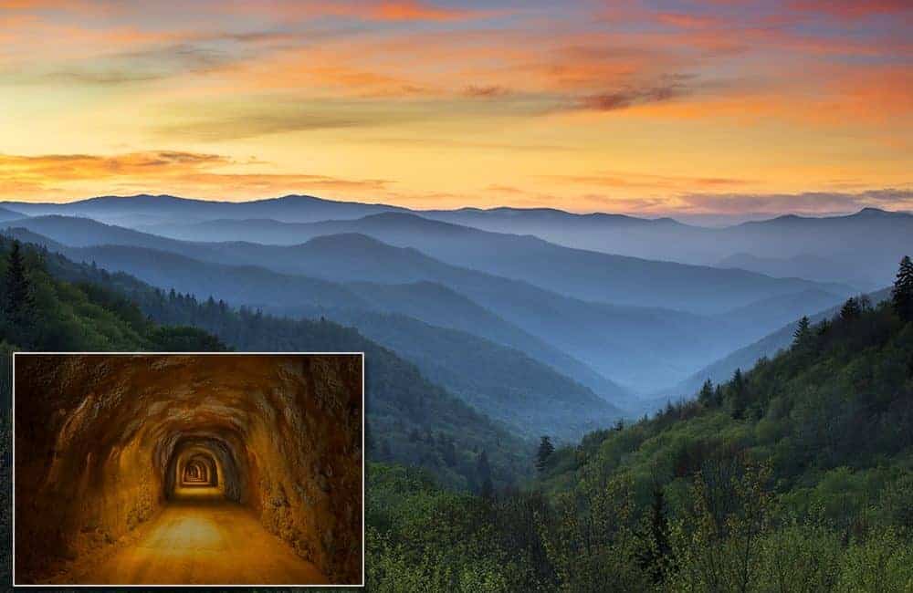 moonshiner tunnel in the Smoky Mountains