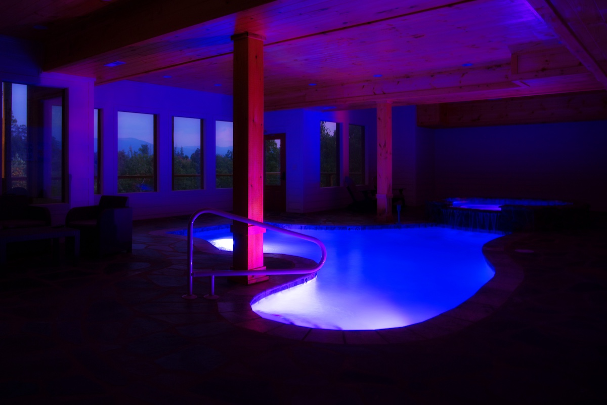 indoor pool in Summit Wonderland cabin